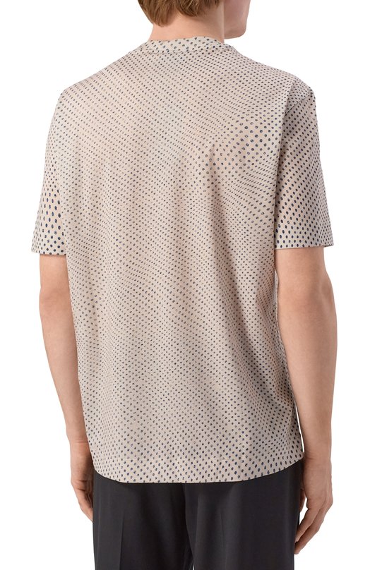 Футболка из лиоцелла и хлопка Emporio Armani EM005270/AF24857 Бежевый  EM005270/AF24857 Фото 4
