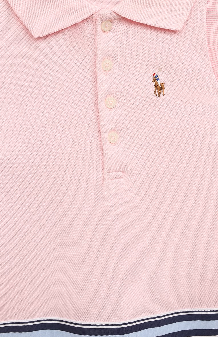 Детское хлопковое платье POLO RALPH LAUREN розового цвета, арт. 313862342 | Фото 3 (Материал внешний: Хлопок; Девочки Кросс-КТ: Платье-одежда; Случай: Повседневный; Драгоценные камни: Проставлено; Материал сплава: Проставлено; Рукава: Без рукавов; Ростовка одежда: 12 лет | 152 см, 9 лет | 134 см, 8 лет | 128 см, 13 - 15 лет | 158 см)