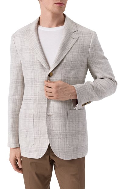 Пиджак изо льна и шерсти BRUNELLO CUCINELLI, арт. MR4877BND, фото 5
