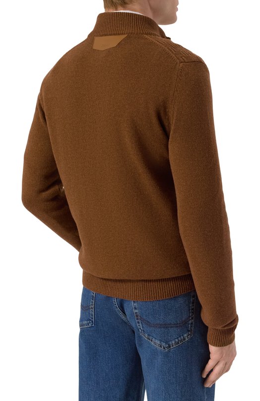 Свитер из кашемира и шерсти Zilli KZMN01M0350VLST00 Коричневый  KZMN01M0350VLST00 Фото 4