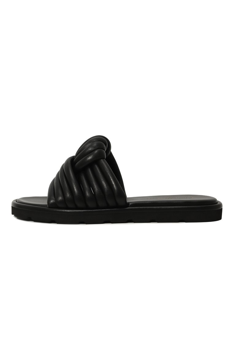 Женские кожаные шлепанцы ottavia flat GIANVITO ROSSI черного цвета, арт. G15890.05G0M.NAPNER0 | Фото 4 (Материал внутренний: Натуральная кожа; Материал внешний: Натуральная кожа; Подошва: Платформа)