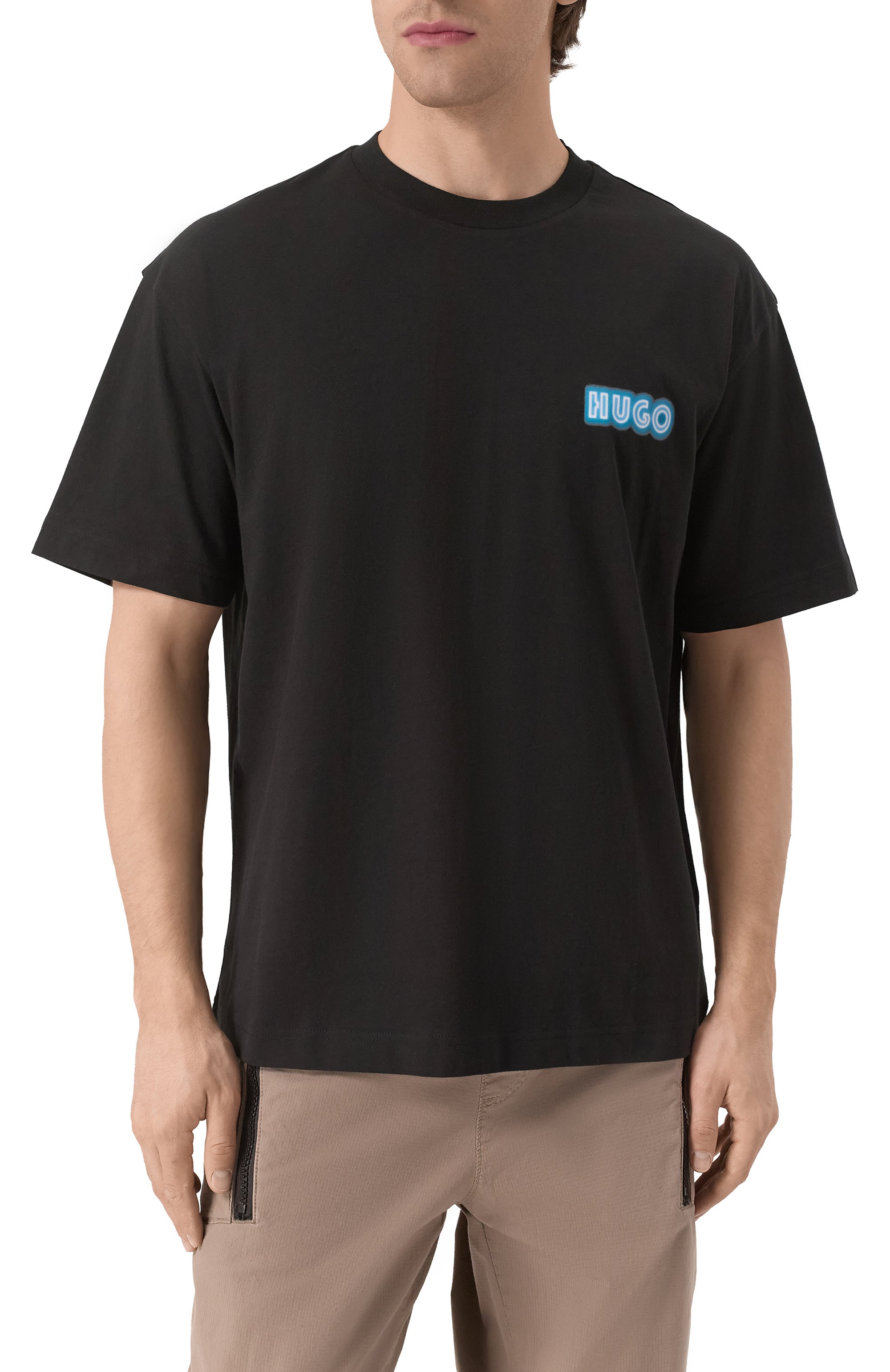 Хлопковая футболка HUGO, арт. 50538512, фото 3