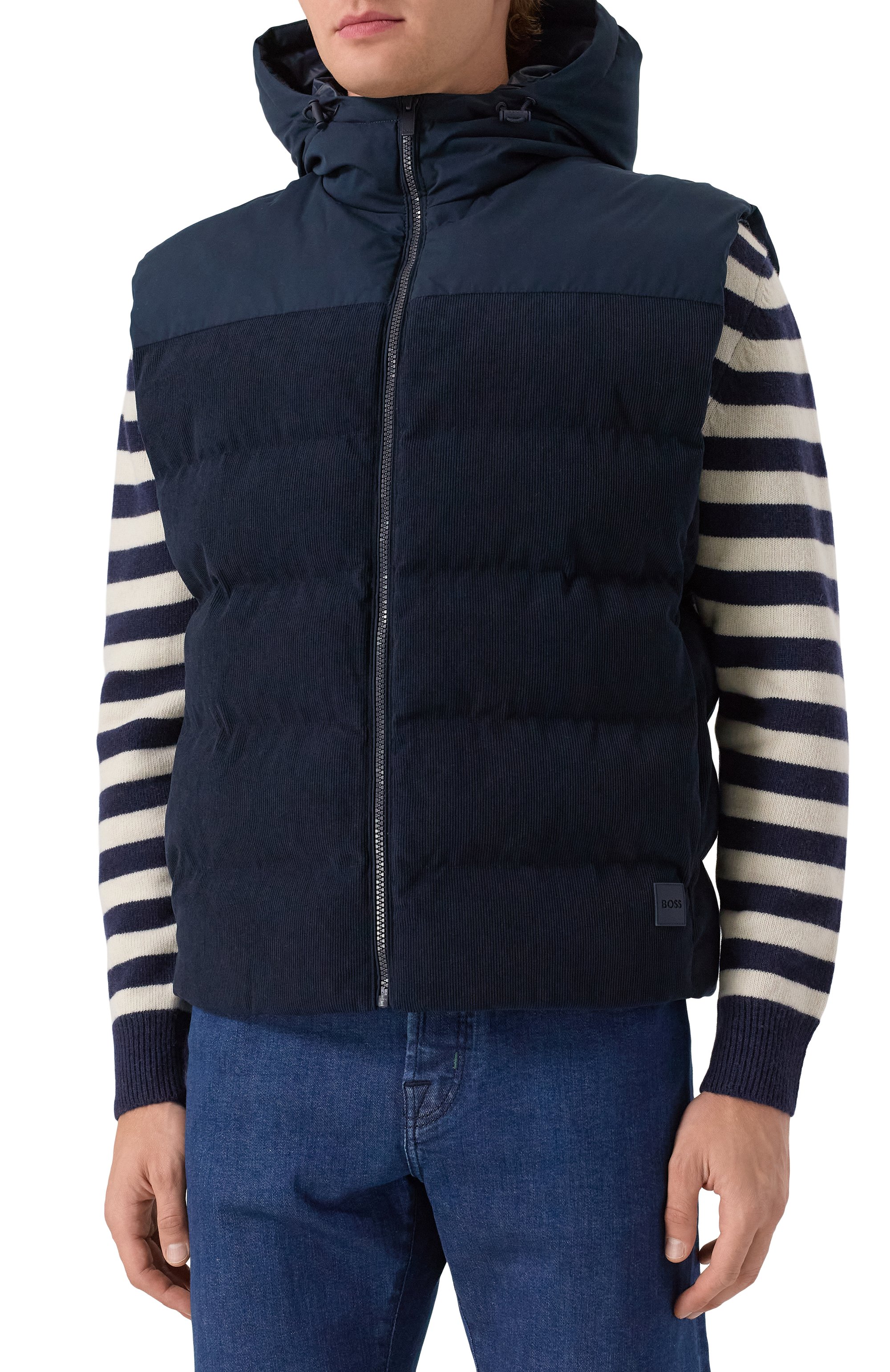 Жилет с отделкой из вельвета BOSS, арт. 50549095, фото 3