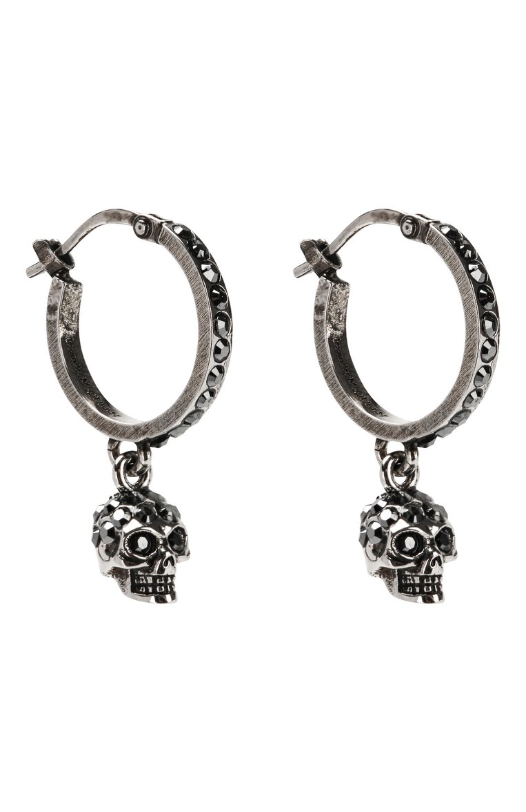 Женские серьги ALEXANDER MCQUEEN черного цвета, арт. 550503/J160Y | Фото 1 (Материал: Металл; Нос: Не проставлено; Региональные ограничения белый список (Axapta Mercury): Не проставлено)