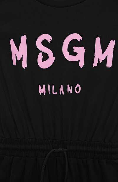 Хлопковое платье MSGM KIDS, арт. MS029327, фото 3