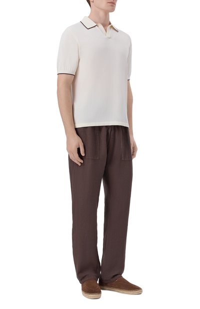 Хлопковое поло MC2 SAINT BARTH кремового цвета по цене 17650 руб., арт. SL00014-00095L/SL0AN C0NTRAST C0TT0N, фото 2 Хлопковое поло MC2 SAINT BARTH, арт. SL00014-00095L/SL0AN C0NTRAST C0TT0N, фото 2