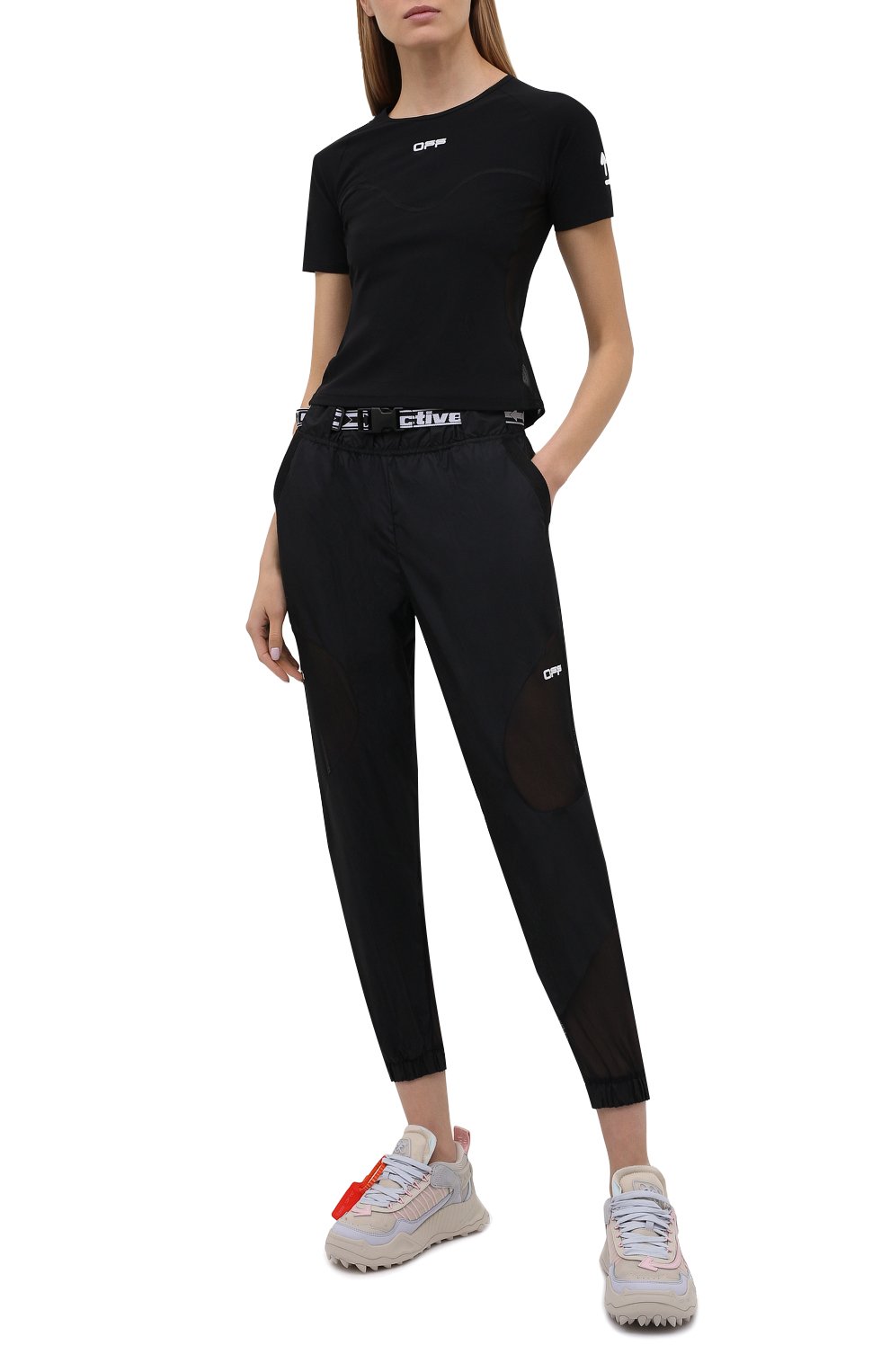 Джоггеры OFF-WHITE черного цвета по цене 42050 руб., арт. 0WVI011V21FAB001, фото 2 Джоггеры OFF-WHITE, арт. 0WVI011V21FAB001, фото 2