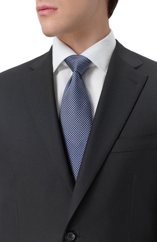 Шелковый галстук Brioni 061Q00/PD498 Синий  061Q00/PD498 Фото 2