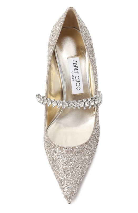 Текстильные туфли Bing 65 Jimmy Choo BINGPUMP65PZF Серебряный  BINGPUMP65PZF Фото 6