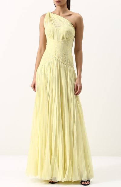Шелковое плиссированное платье-макси ALEXANDER MCQUEEN, арт. 507660/QKB19, фото 3