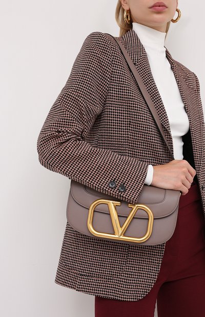 Сумка supervee VALENTINO темно-бежевого цвета по цене 241000 руб., арт. UW2B0G09/ZXL, фото 2 Сумка supervee VALENTINO, арт. UW2B0G09/ZXL, фото 2