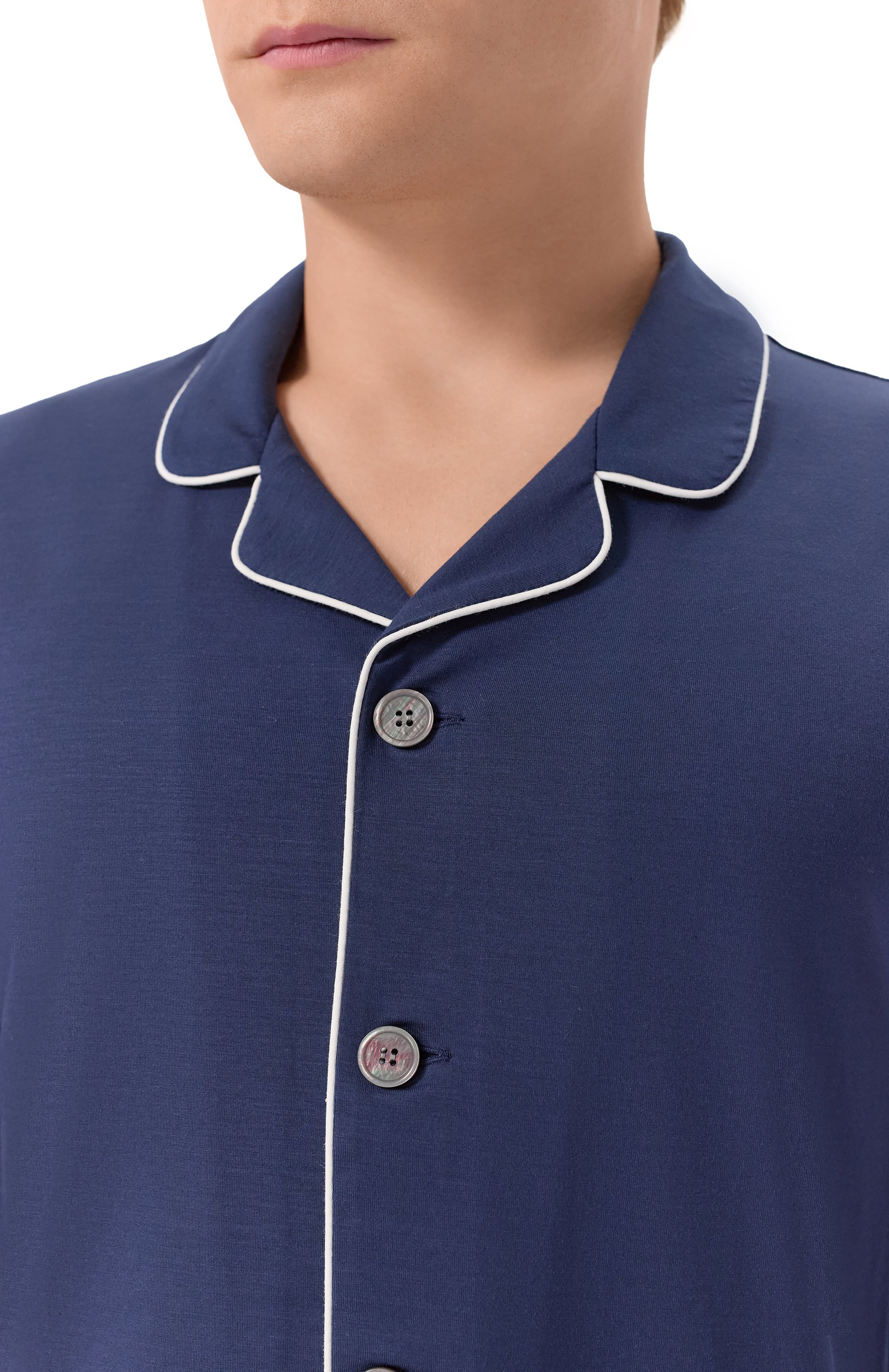 Пижама DEREK ROSE темно-синего цвета по цене 48450 руб., арт. 4090/BASE001, фото 7 Пижама DEREK ROSE, арт. 4090/BASE001, фото 7