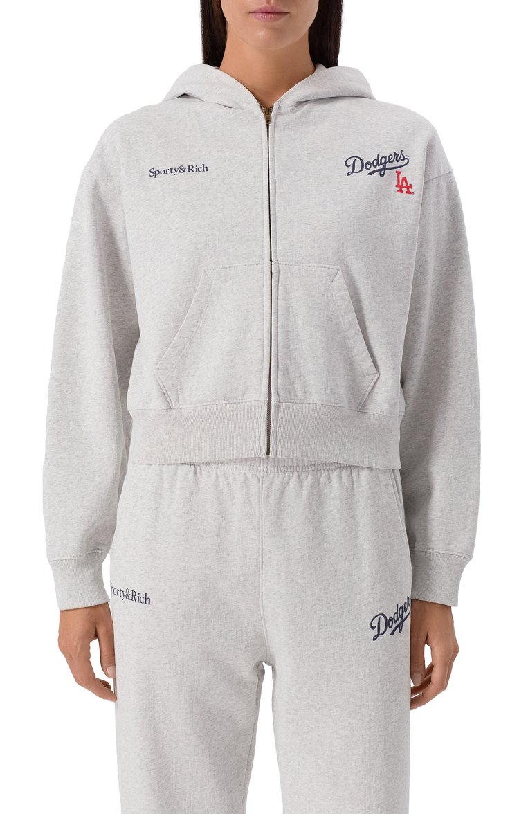 Хлопковая толстовка sporty & rich x la dodgers SPORTY AND RICH, арт. ST068627666GY03, фото 3