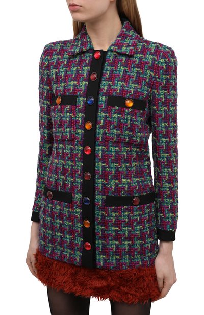 Шерстяной жакет SAINT LAURENT, арт. 675845/Y7D64, фото 3