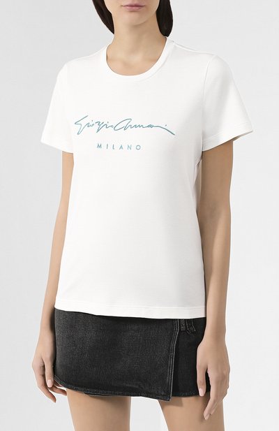 Хлопковая футболка GIORGIO ARMANI, арт. 6GAM90/AJRQZ, фото 3