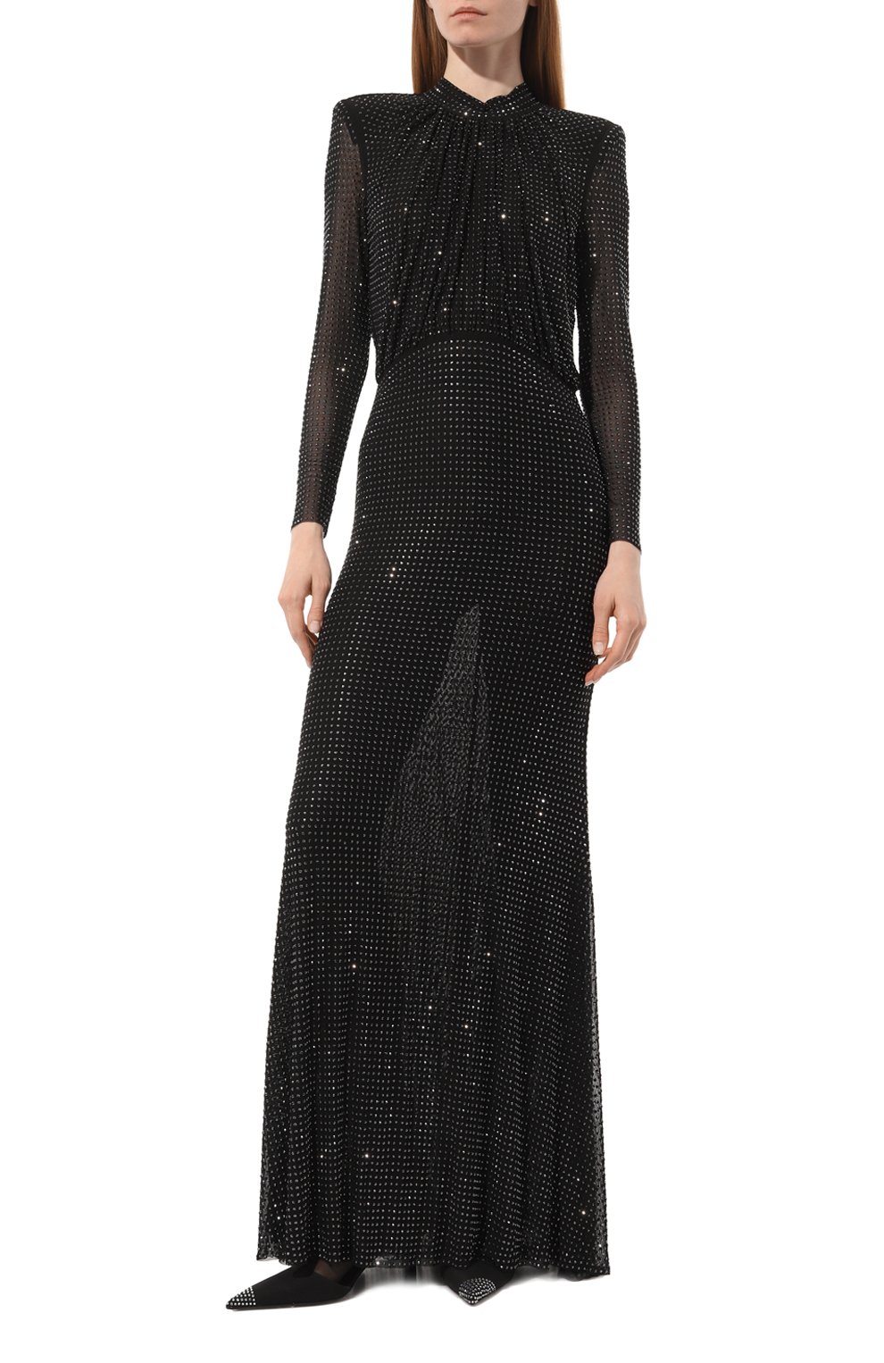 Платье с отделкой стразами SELF-PORTRAIT, арт. AW23-073X-B, фото 2