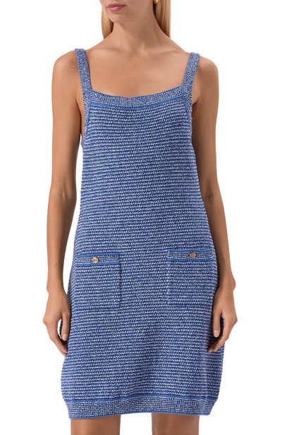 Хлопковое платье GUCCI синего цвета по цене 229500 руб., арт. 818645/XKENS, фото 3 Хлопковое платье GUCCI, арт. 818645/XKENS, фото 3