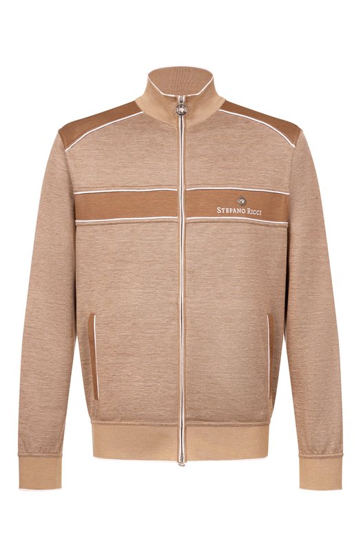 Толстовка из шелка и льна Stefano Ricci K919052R31/T26103 Бежевый K919052R31/T26103