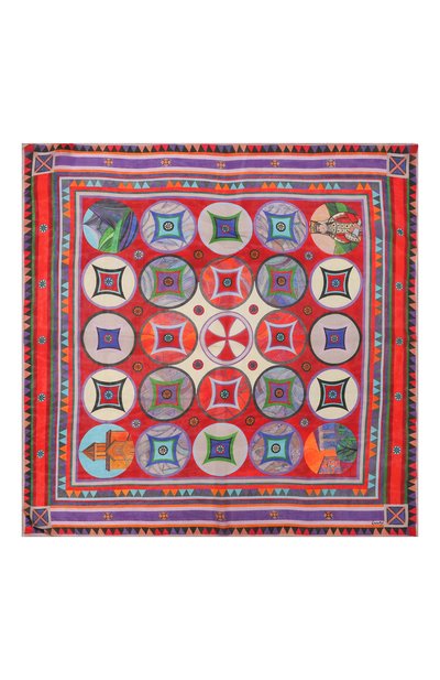 Шелковый платок грузия GOURJI разноцветного цвета по цене 14990 руб., арт. T26GR1, фото 4 Шелковый платок грузия GOURJI, арт. T26GR1, фото 4