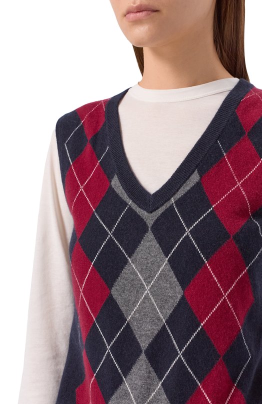 Кашемировый жилет arch4 KNVS2644 Синий  KNVS2644 Фото 5