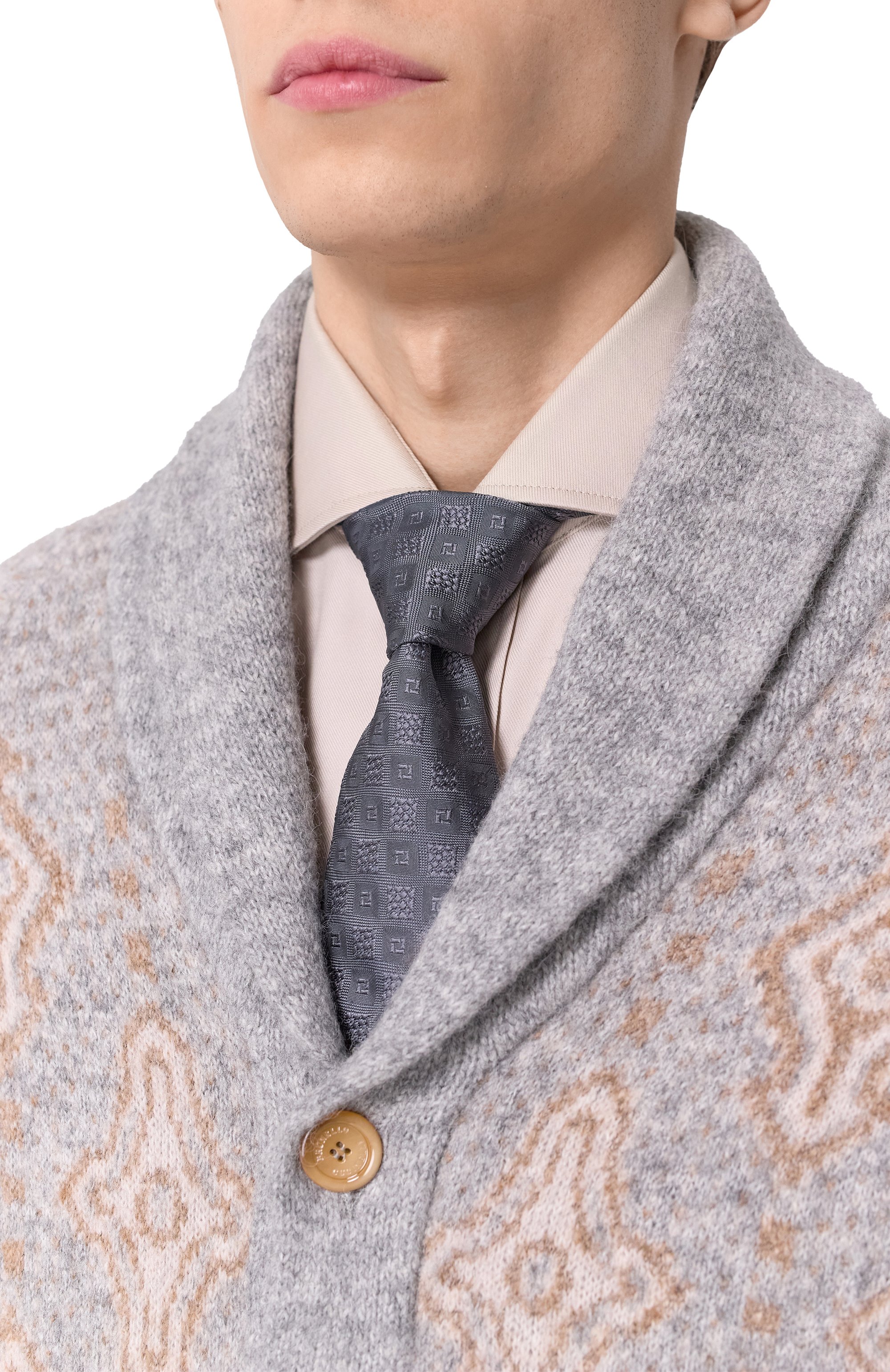 Шелковый галстук BRUNELLO CUCINELLI, арт. MR8960018, фото 2