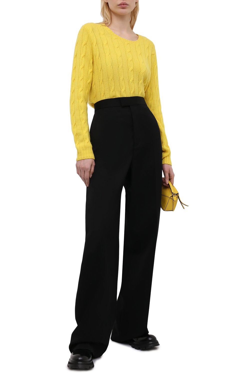 Кашемировый пуловер RALPH LAUREN желтого цвета по цене 79950 руб., арт. 919/IXQ18/FXQ18, фото 2 Кашемировый пуловер RALPH LAUREN, арт. 919/IXQ18/FXQ18, фото 2