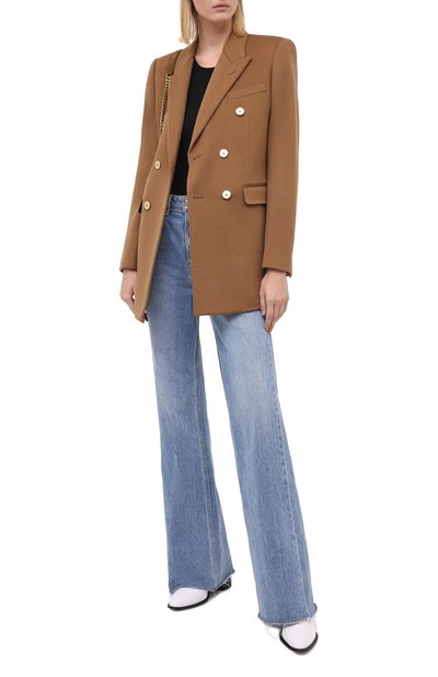 Шерстяной жакет SAINT LAURENT бежевого цвета по цене 355500 руб., арт. 631607/Y3B45, фото 3 Шерстяной жакет SAINT LAURENT, арт. 631607/Y3B45, фото 3