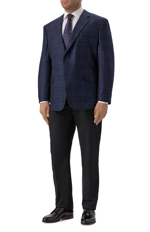 Пиджак из шерсти и шелка Stefano Ricci S1RF432000/LP72HA/60-62 Синий  S1RF432000/LP72HA/60-62 Фото 2