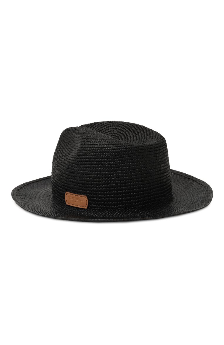 Мужская соломенная шляпа GIORGIO ARMANI черного цвета, арт. 747403/4R601 | Фото 3 (Нос: Не проставлено; Материал: Рафия)
