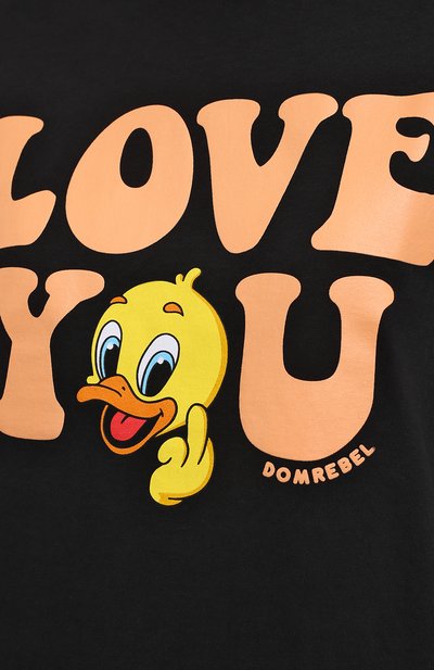 Хлопковая футболка DOMREBEL черного цвета по цене 14200 руб., арт. LUV/0VER TEE/W, фото 5 Хлопковая футболка DOMREBEL, арт. LUV/0VER TEE/W, фото 5
