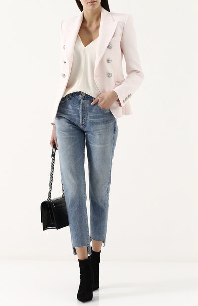 Укороченные джинсы прямого кроя с потертостями CITIZENS OF HUMANITY, арт. 1620B-837, фото 2