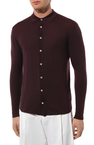 Шерстяная рубашка VAN LAACK фиолетового цвета по цене 27800 руб., арт. SAFIN0/S00173, фото 3 Шерстяная рубашка VAN LAACK, арт. SAFIN0/S00173, фото 3