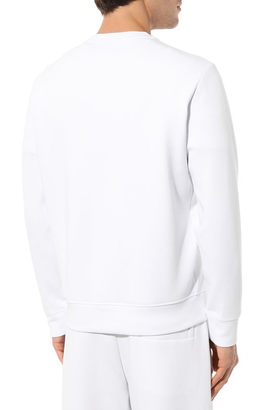 Хлопковый свитшот Emporio Armani 8N1MD1/1JHSZ Белый  8N1MD1/1JHSZ Фото 4