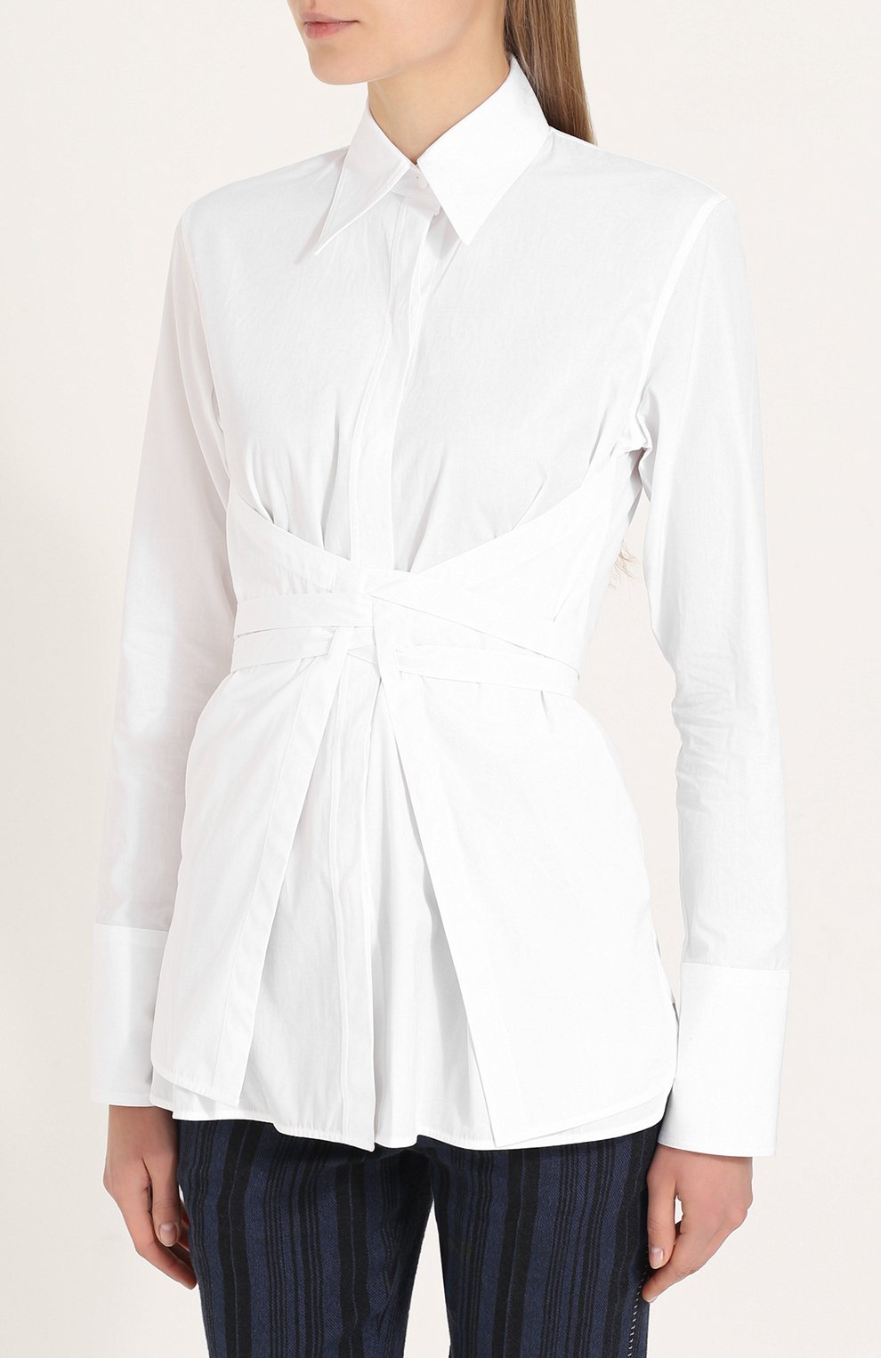 Приталенная хлопковая блуза HELMUT LANG, арт. H07HW516, фото 3