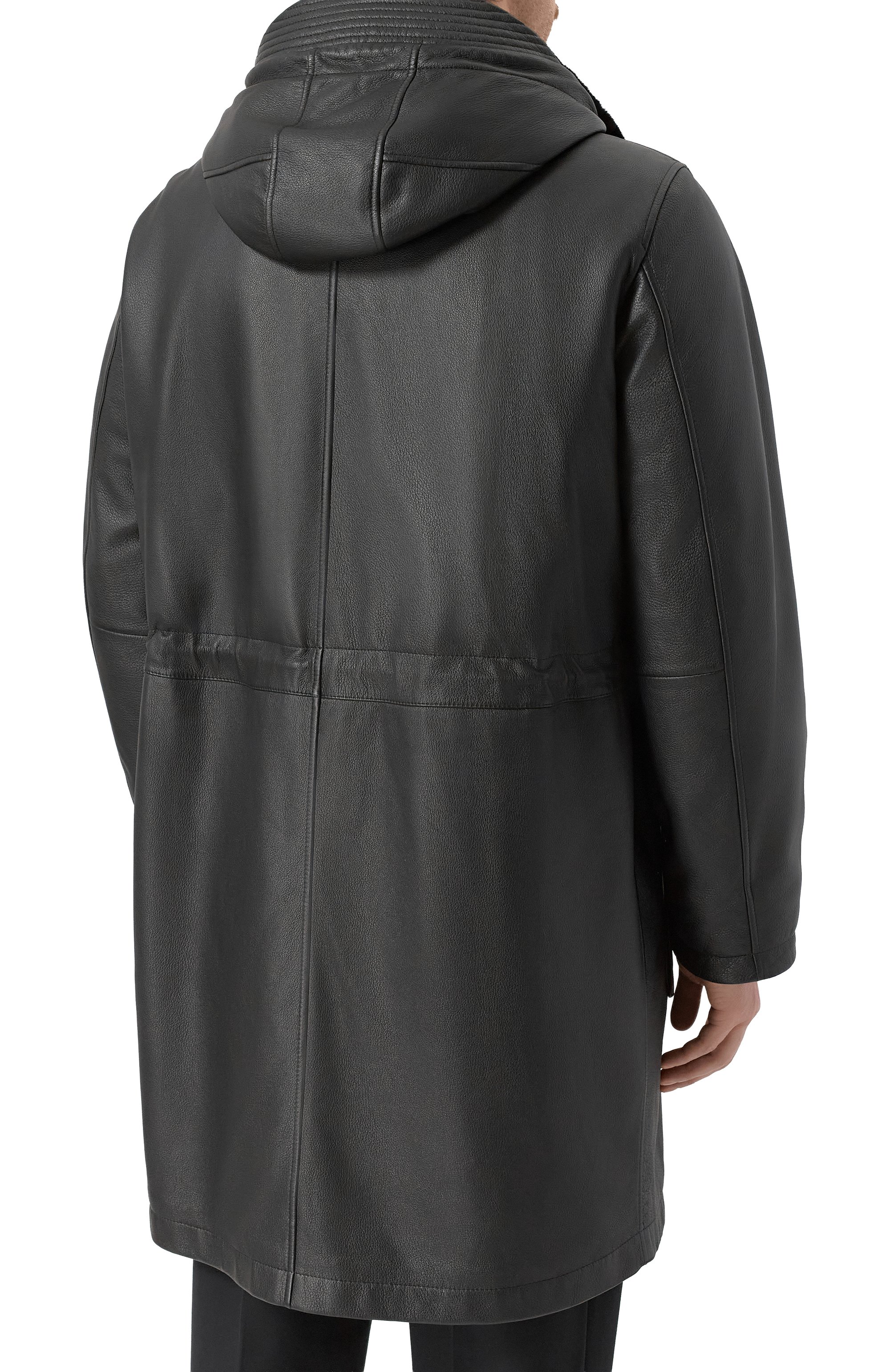 Кожаная парка с подкладкой из бобра MVST, арт. M25.1PM.0007/CERV0 SILKY, фото 4