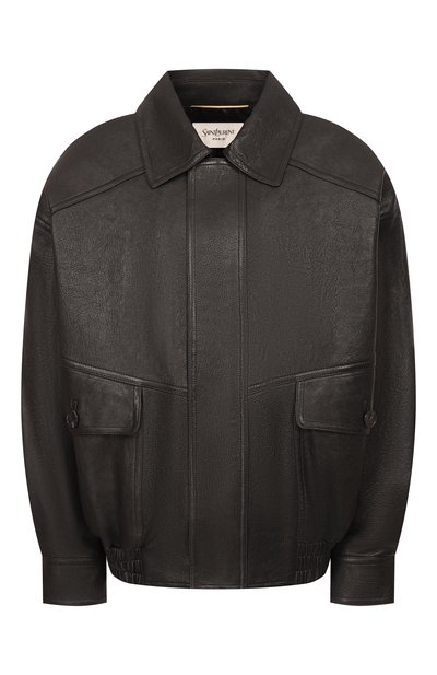 Женский кожаный бомбер SAINT LAURENT, арт. 842948/YCNF2