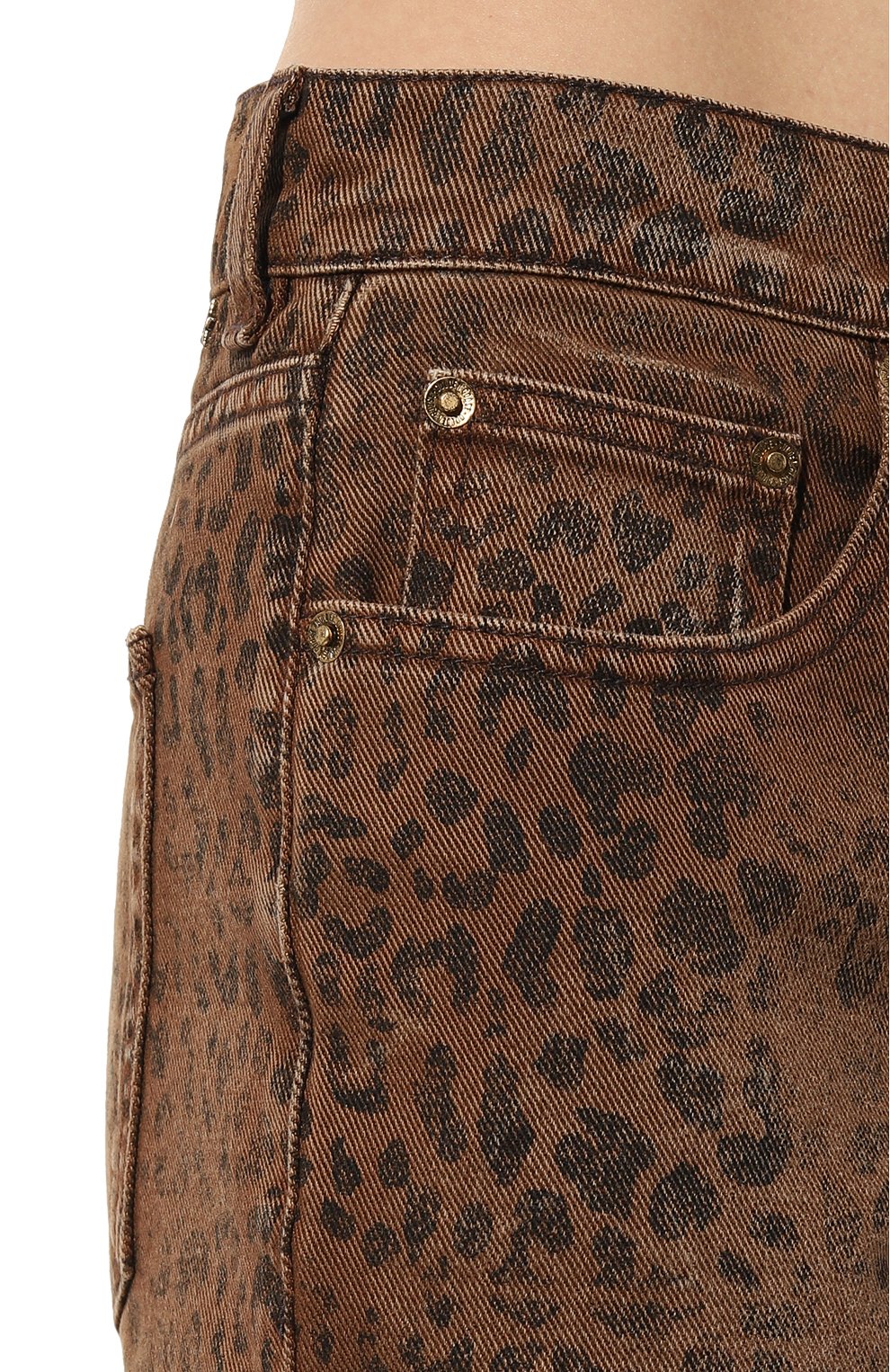 Джинсы GOLDEN GOOSE DELUXE BRAND леопардового цвета по цене 49950 руб., арт. GWP00843.P000623, фото 5 Джинсы GOLDEN GOOSE DELUXE BRAND, арт. GWP00843.P000623, фото 5