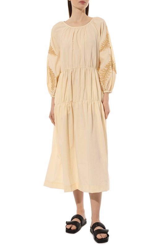 Хлопковое платье crem38 Кремовый, фото 3