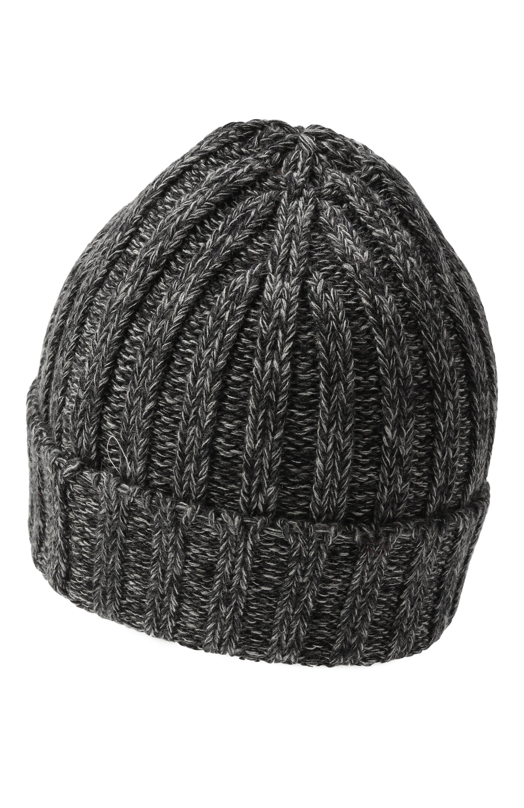 Хлопковая шапка AFTER LABEL темно-серого цвета по цене 10600 руб., арт. KIRUNA/K09, фото 2 Хлопковая шапка AFTER LABEL, арт. KIRUNA/K09, фото 2