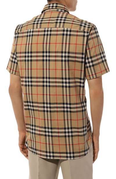 Хлопковая рубашка BURBERRY бежевого цвета по цене 61550 руб., арт. 8079587/146513, фото 4 Хлопковая рубашка BURBERRY, арт. 8079587/146513, фото 4