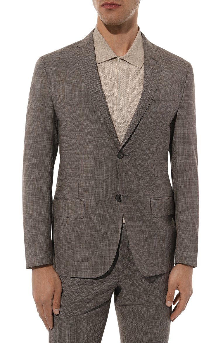 Мужской шерстяной костюм CORNELIANI коричневого цвета, арт. 936005-935005/9317211_1 | Фото 4 (Материал внешний: Шерсть; Рукава: Длинные; Стили: Классический; Костюмы М: Однобортный; Автоматизация ТО: Проставлено; Автоматизация состава: Проставлено)
