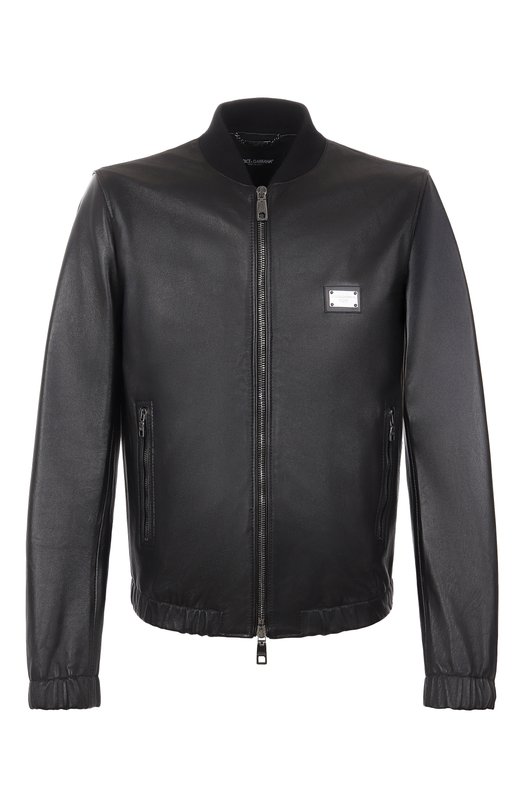 Кожаный бомбер Dolce & Gabbana G9ZY5L/HULR0 Чёрный G9ZY5L/HULR0