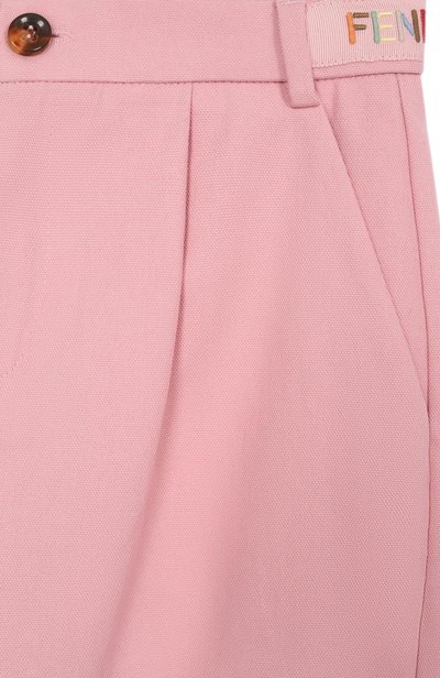 Хлопковые брюки FENDI розового цвета по цене 66000 руб., арт. JFF414/AY8N/3A-6A, фото 3 Хлопковые брюки FENDI, арт. JFF414/AY8N/3A-6A, фото 3
