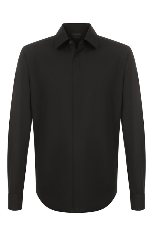 Хлопковая сорочка Corneliani 25P900-2591082 Чёрный 25P900-2591082
