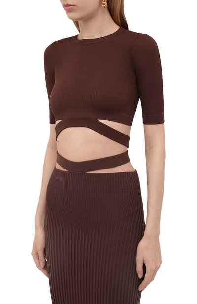 Топ ANDREADAMO коричневого цвета по цене 15200 руб., арт. ADSS21T004015471, фото 3 Топ ANDREADAMO, арт. ADSS21T004015471, фото 3
