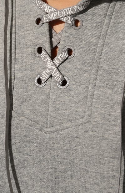 Хлопковое худи EMPORIO ARMANI, арт. 164598/2F265, фото 5