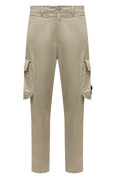 Брюки-карго из хлопка и льна STONE ISLAND, арт. 761930318, фото 1