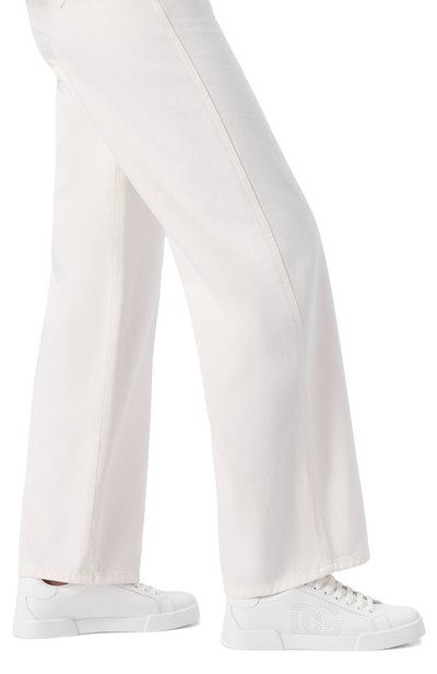 Кожаные кеды strobel portofino light DOLCE & GABBANA белого цвета по цене 75450 руб., арт. CK2324/AV066, фото 3 Кожаные кеды strobel portofino light DOLCE & GABBANA, арт. CK2324/AV066, фото 3