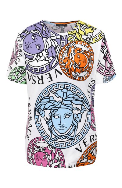 Женская хлопковая футболка VERSACE, арт. A88678/1F00404