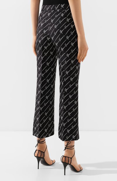 Шелковые брюки VERSACE черного цвета по цене 128500 руб., арт. A85123/A233023, фото 4 Шелковые брюки VERSACE, арт. A85123/A233023, фото 4